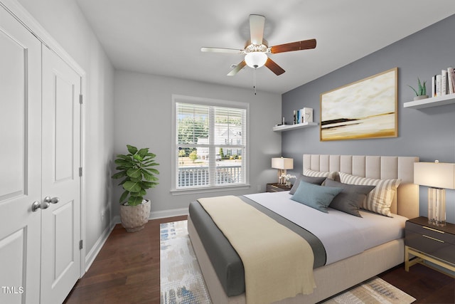 4125 Olde Judd Dr, Willow Springs, NC 27592 - bedroom featuring wood finished floors and ceiling fan