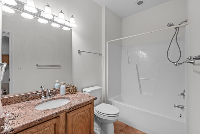 232 Eyam Hall Ln, Apex, NC 27502 - bathroom featuring vanity, shower / bathtub combination, and tile patterned floors