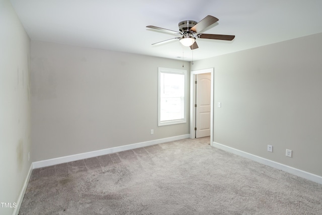 3206 Dandelion Dr, Grimesland, NC 27837 - unfurnished room with ceiling fan and light colored carpet