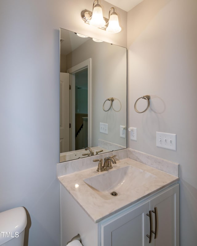 3206 Dandelion Dr, Grimesland, NC 27837 - half bath with vanity and toilet