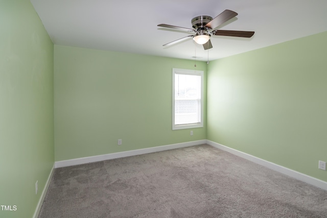 3206 Dandelion Dr, Grimesland, NC 27837 - carpeted empty room featuring ceiling fan and baseboards