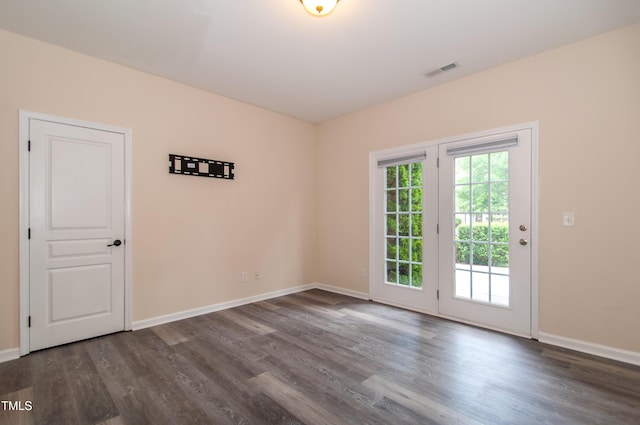 10119 Glen Autumn Rd, Raleigh, NC 27617 - unfurnished room featuring dark wood finished floors and baseboards