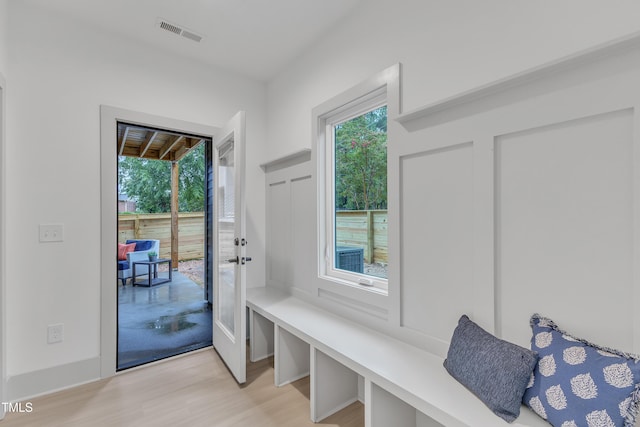 1000 Addison Pl Unit 101, Raleigh, NC 27610 - mudroom featuring light wood-style flooring and baseboards