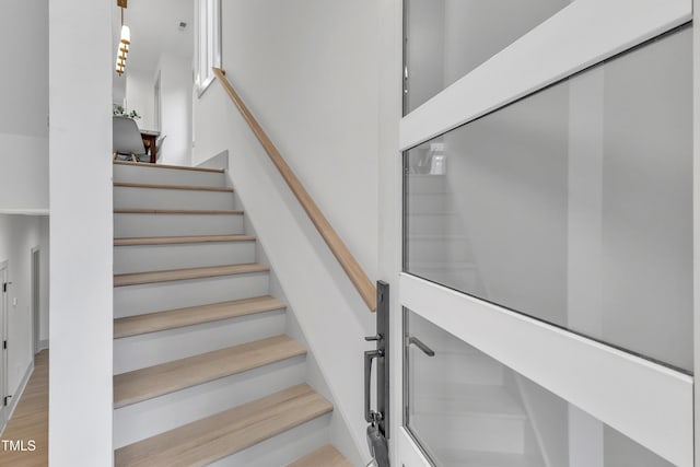 1000 Addison Pl Unit 101, Raleigh, NC 27610 - stairway featuring wood finished floors