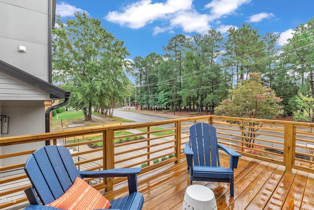 1000 Addison Pl Unit 101, Raleigh, NC 27610 - wooden terrace featuring view of scattered trees