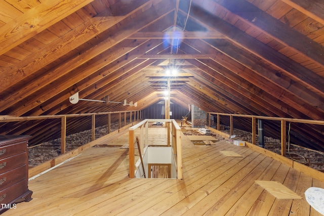 4009 Pepperton Dr, Raleigh, NC 27606 - unfinished attic with an upstairs landing