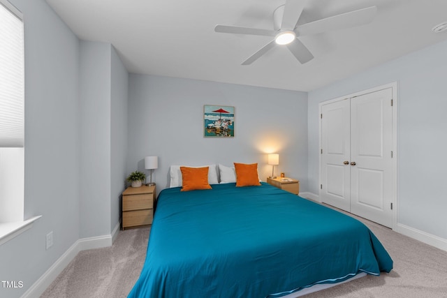 1315 Canary Pepper Dr Unit 28, Durham, NC 27713 - bedroom featuring carpet, a closet, and a ceiling fan