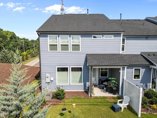 1315 Canary Pepper Dr Unit 28, Durham, NC 27713 - back of house with a patio and roof with shingles