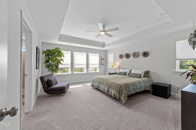 1315 Canary Pepper Dr Unit 28, Durham, NC 27713 - bedroom with a raised ceiling, carpet floors, multiple windows, and ceiling fan