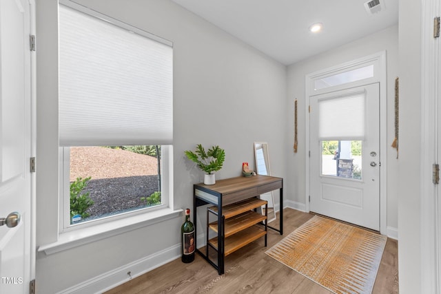 1315 Canary Pepper Dr Unit 28, Durham, NC 27713 - entryway with wood finished floors and recessed lighting