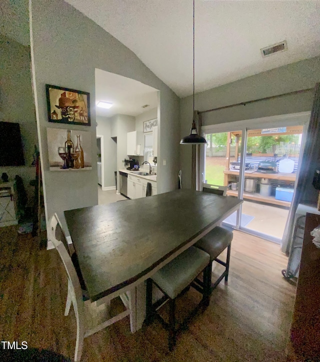 30 Bethany Ln, Youngsville, NC 27596 - dining space featuring lofted ceiling and light wood-style flooring