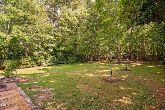 2800 Becketts Ridge Dr, Hillsborough, NC 27278 - view of green lawn with a forest view