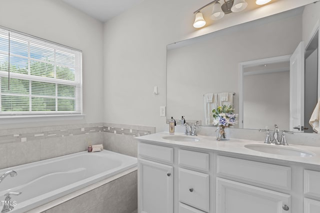 1119 Platform Dr, Apex, NC 27502 - bathroom featuring double vanity and a bath