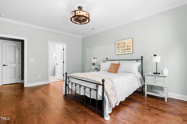 3313 Bentwinds Bluffs Ln, Fuquay Varina, NC 27526 - bedroom with ornamental molding and wood finished floors