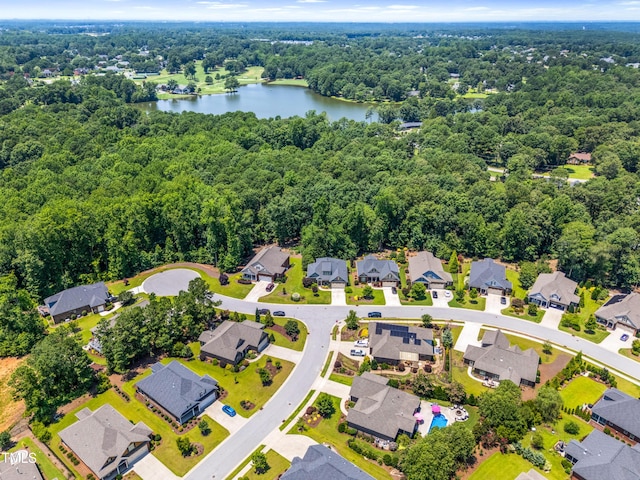 3313 Bentwinds Bluffs Ln, Fuquay Varina, NC 27526 - aerial perspective of suburban area featuring a large body of water
