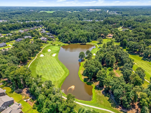 3313 Bentwinds Bluffs Ln, Fuquay Varina, NC 27526 - aerial view of residential area featuring a nearby body of water and a golf course