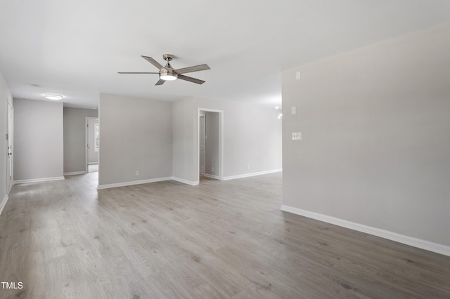 946 Jacksontown Rd, Henderson, NC 27537 - spare room featuring ceiling fan and light wood-style floors