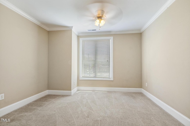 400 W Rosemary St Unit 102, Chapel Hill, NC 27516 - carpeted empty room featuring crown molding and a ceiling fan