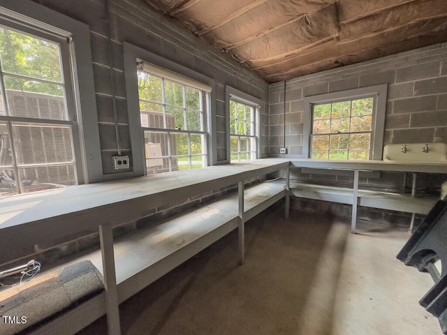 141 Country Club Dr, Henderson, NC 27536 - misc room with concrete floors and plenty of natural light