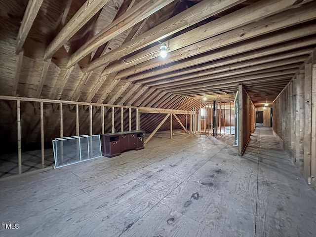 141 Country Club Dr, Henderson, NC 27536 - unfinished attic with an upstairs landing