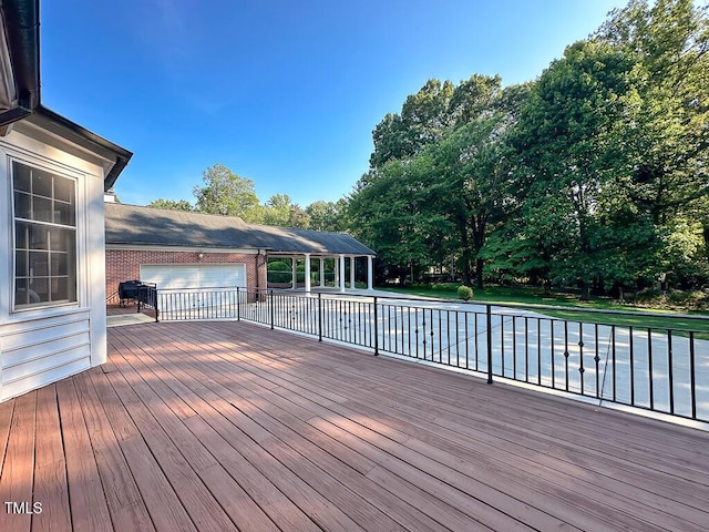 141 Country Club Dr, Henderson, NC 27536 - wooden deck featuring view of scattered trees