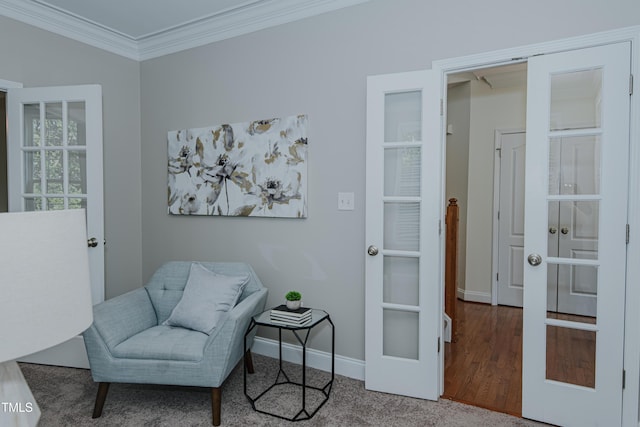 301 Grove Hall Ln, Mebane, NC 27302 - sitting room with crown molding and baseboards