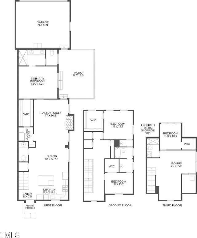 930 Watercolor Way, Durham, NC 27713 - view of home floor plan