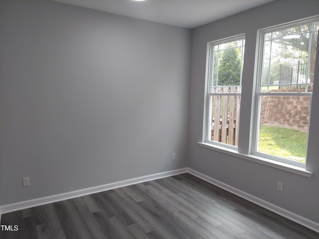 408 Timpson Ave, Durham, NC 27703 - spare room featuring dark wood-style floors and baseboards