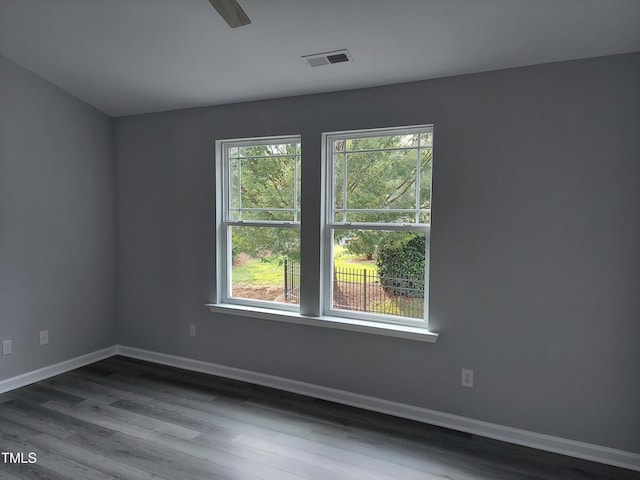 408 Timpson Ave, Durham, NC 27703 - unfurnished room with wood finished floors and a ceiling fan