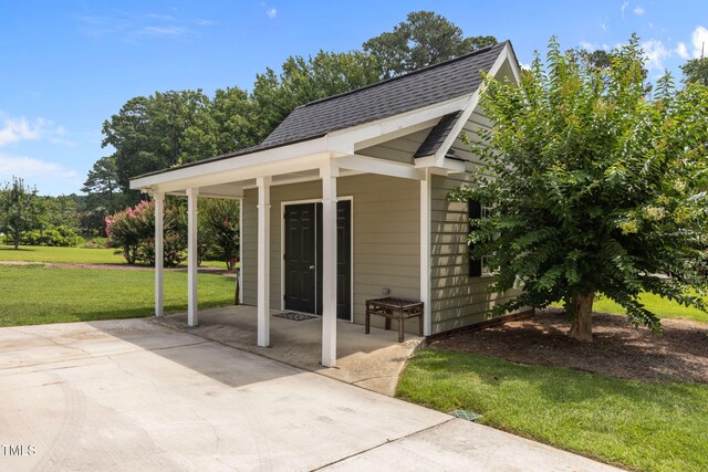 2424 Village Of Wakefield Dr, Zebulon, NC 27597 - view of outdoor structure featuring a porch
