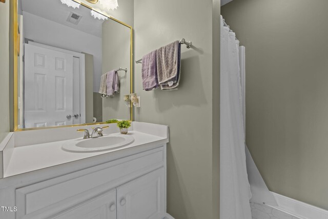 2424 Village Of Wakefield Dr, Zebulon, NC 27597 - full bath featuring vanity and marble finish floors