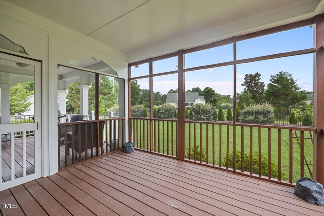 2424 Village Of Wakefield Dr, Zebulon, NC 27597 - unfurnished sunroom with healthy amount of natural light