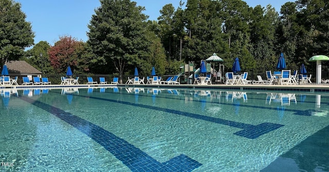 56 E Copenhaver Dr, Clayton, NC 27527 - community pool with a patio area