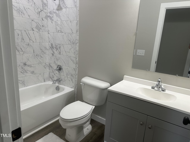 1849 N Main St, Roxboro, NC 27573 - bathroom featuring vanity, wood finished floors, and bathing tub / shower combination