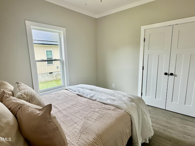 1849 N Main St, Roxboro, NC 27573 - bedroom featuring wood finished floors and a closet