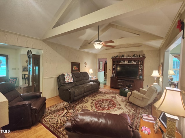 6517 Whitted Rd, Fuquay Varina, NC 27526 - living room featuring wood finished floors and ceiling fan
