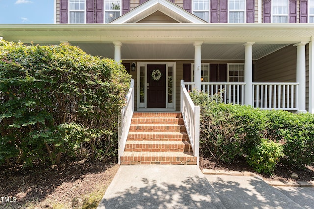 2201 Wide River Dr, Raleigh, NC 27614 - entrance to property with a porch