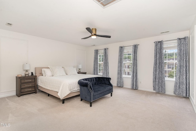 2201 Wide River Dr, Raleigh, NC 27614 - bedroom featuring light carpet and a ceiling fan