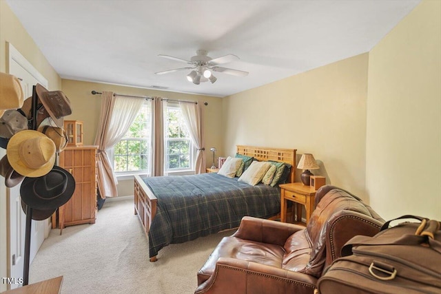12212 Ashton Woods Ln, Raleigh, NC 27614 - bedroom featuring light colored carpet and ceiling fan