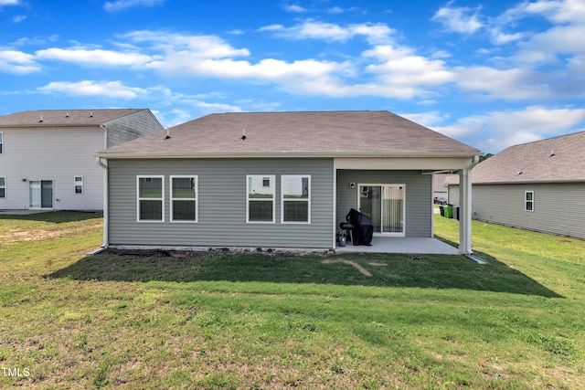133 Ogden Pond Pl, Zebulon, NC 27597 - back of house with a patio area and a lawn