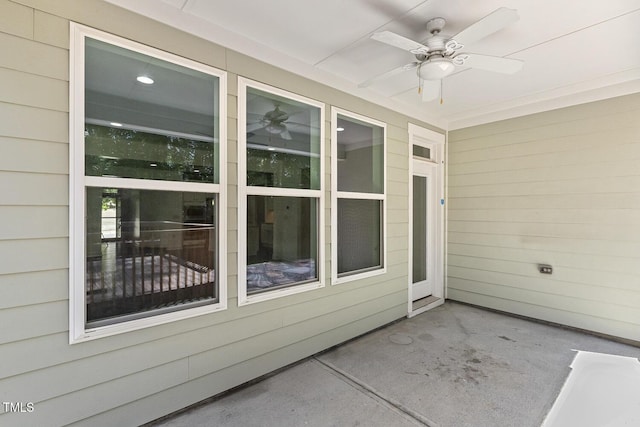 261 Begen St, Morrisville, NC 27560 - unfurnished sunroom with ceiling fan