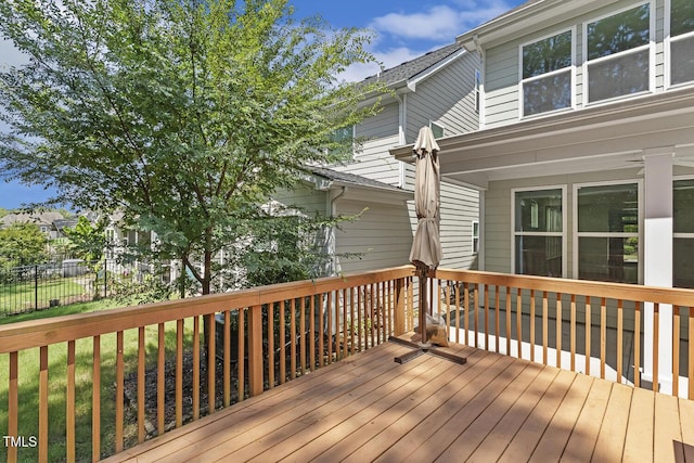 261 Begen St, Morrisville, NC 27560 - view of wooden terrace