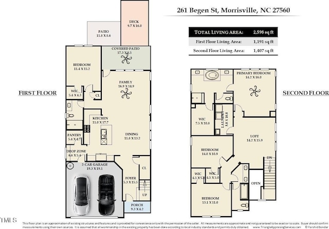 261 Begen St, Morrisville, NC 27560 - view of home floor plan