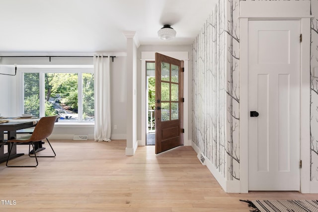 317 Reade Rd, Chapel Hill, NC 27516 - foyer entrance featuring light wood finished floors and plenty of natural light