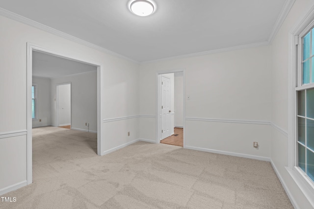 5313 Falkirk Dr, Durham, NC 27712 - carpeted empty room with crown molding and baseboards
