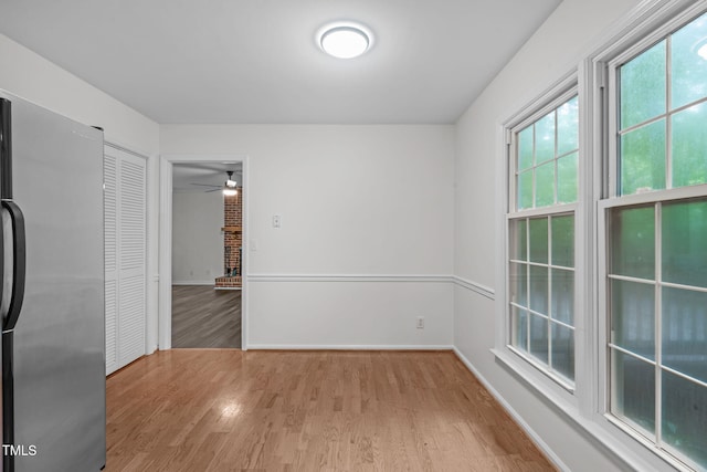 5313 Falkirk Dr, Durham, NC 27712 - unfurnished room with ceiling fan and wood finished floors