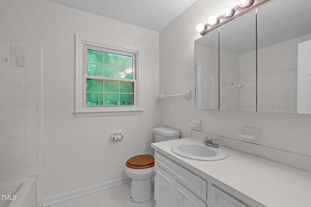 5313 Falkirk Dr, Durham, NC 27712 - full bathroom featuring vanity and shower / bath combination
