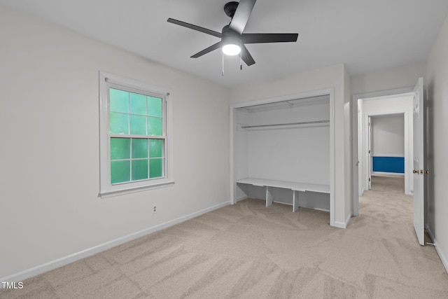 5313 Falkirk Dr, Durham, NC 27712 - unfurnished bedroom featuring carpet flooring, a closet, and ceiling fan