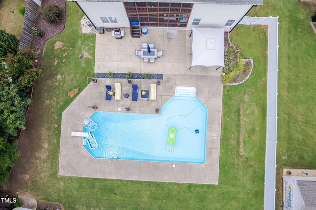 171 Winding Oak Way, Clayton, NC 27520 - drone / aerial view of a pool area