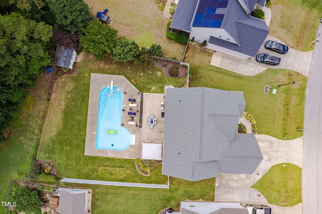 171 Winding Oak Way, Clayton, NC 27520 - aerial view of a pool area